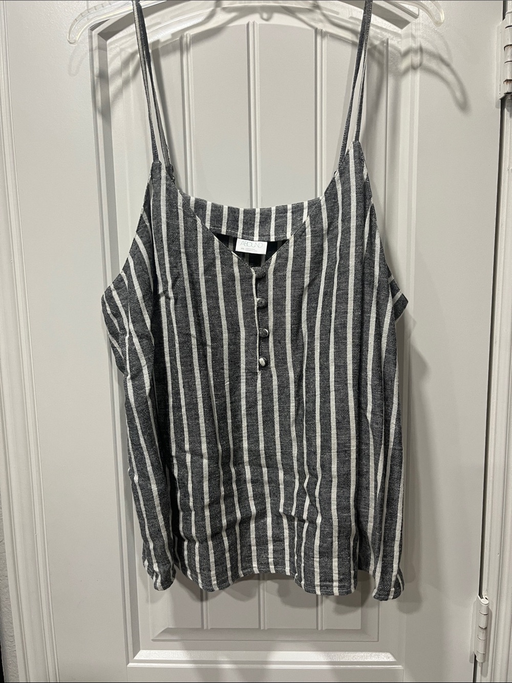 Abound Gray & White Striped Spaghetti Strap Camisole